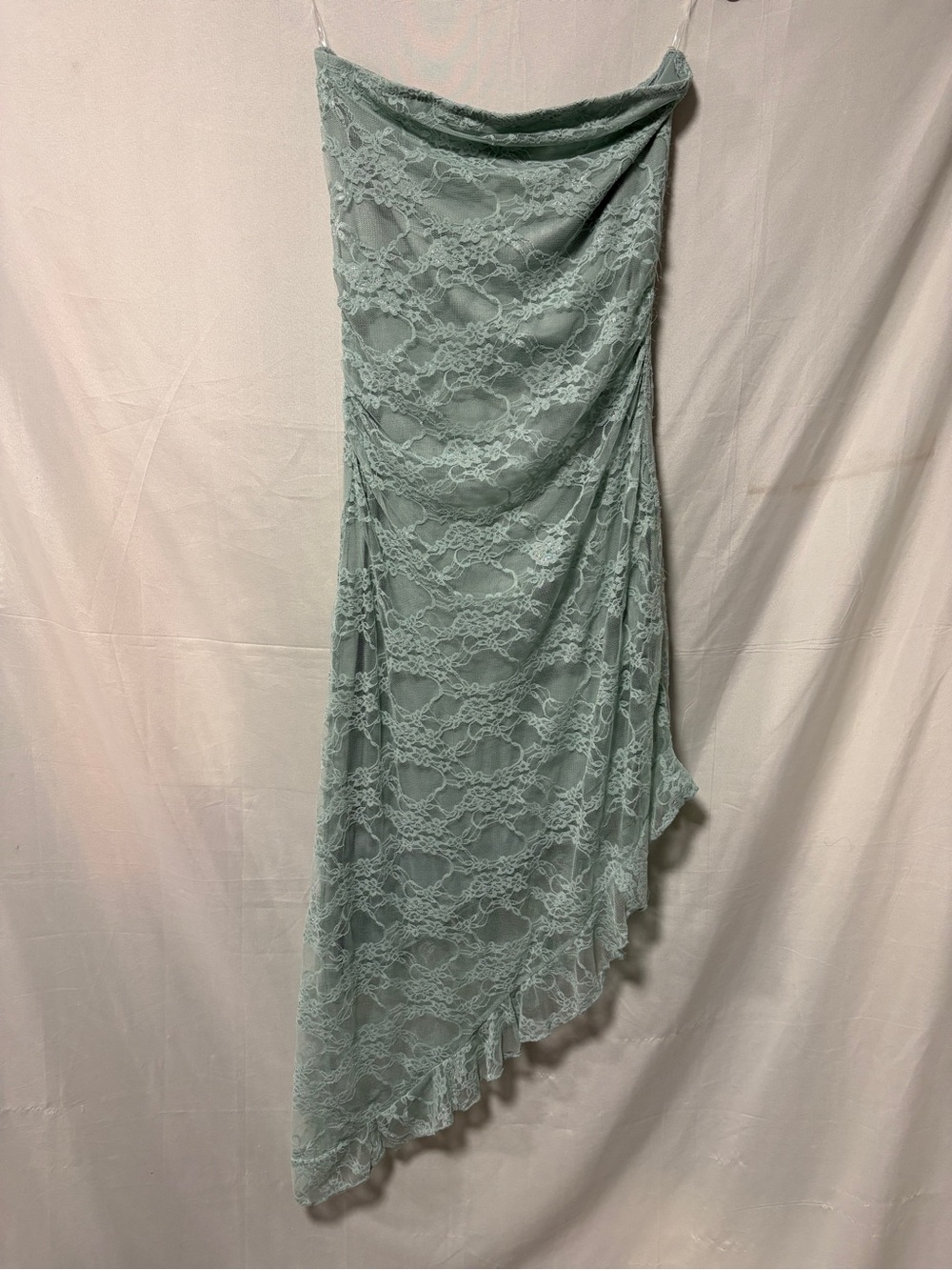 NWT See You Monday Strapless Lace Asymmetrical Dress Size Large